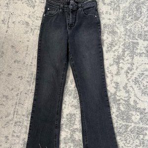 Urban Outfitters Kick Flare Cropped Black Jeans